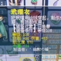 玳瑁衣 | 等级105 | 耐久度570 | 